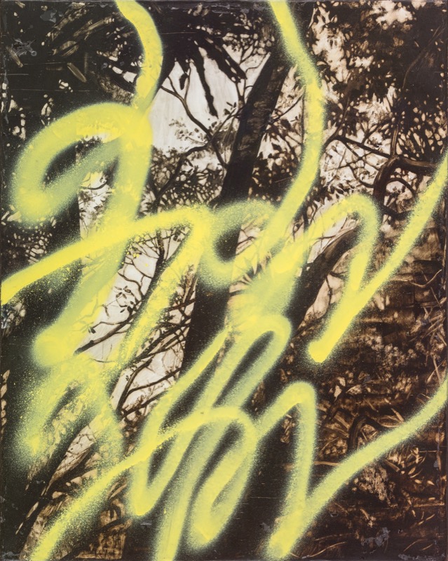 Untitled 10, 2017, oil and acrylic spray on canvas, 50×40cm