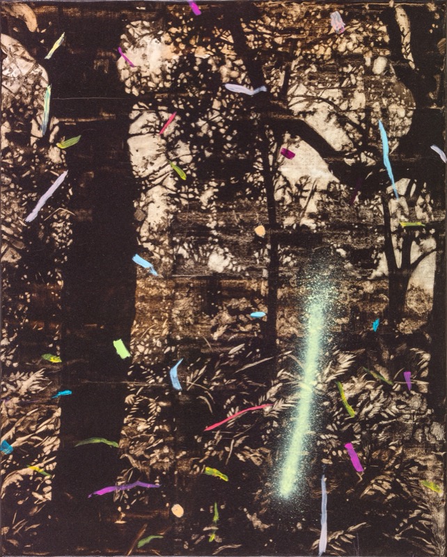 Untitled 7, 2017, oil and acrylic spray on canvas, 50×40cm