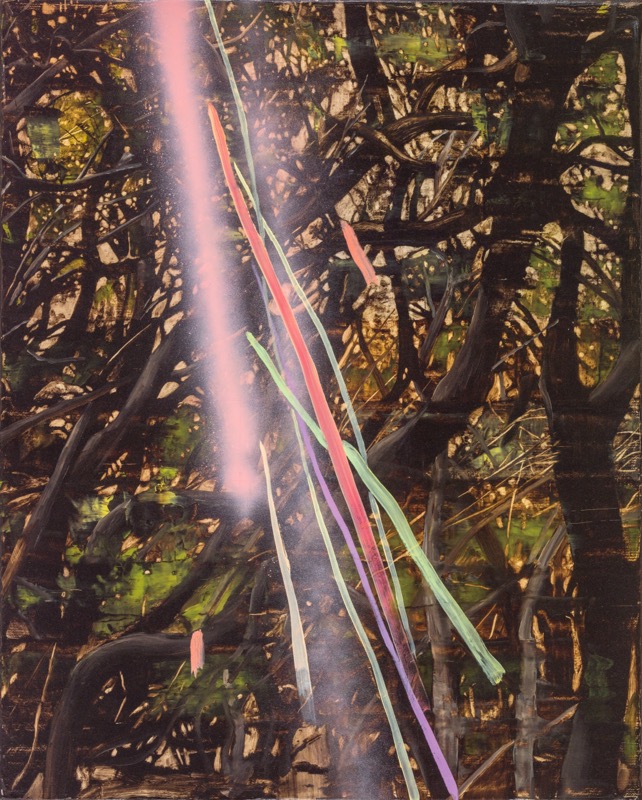 Untitled 9, 2017, oil and acrylic spray on canvas, 50×40cm